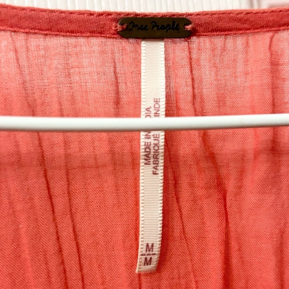 Free People True Color Boho Hippie Crochet Knit Peasant Top Womens Size Medium - Picture 8 of 10